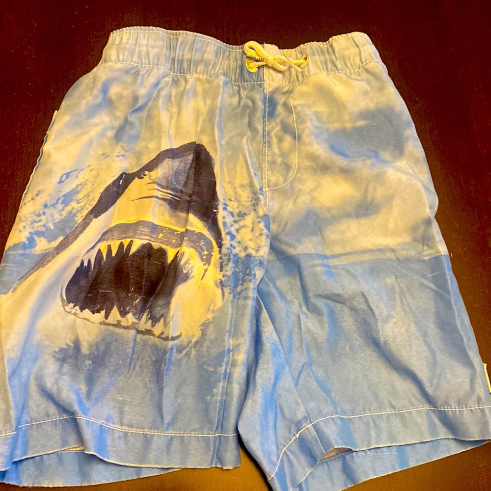 Gap kids swimsuit, size small, blue shark